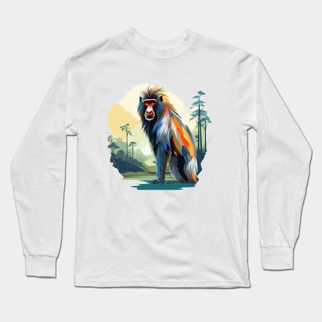 Mandrill Long Sleeve T-Shirt by zooleisurelife